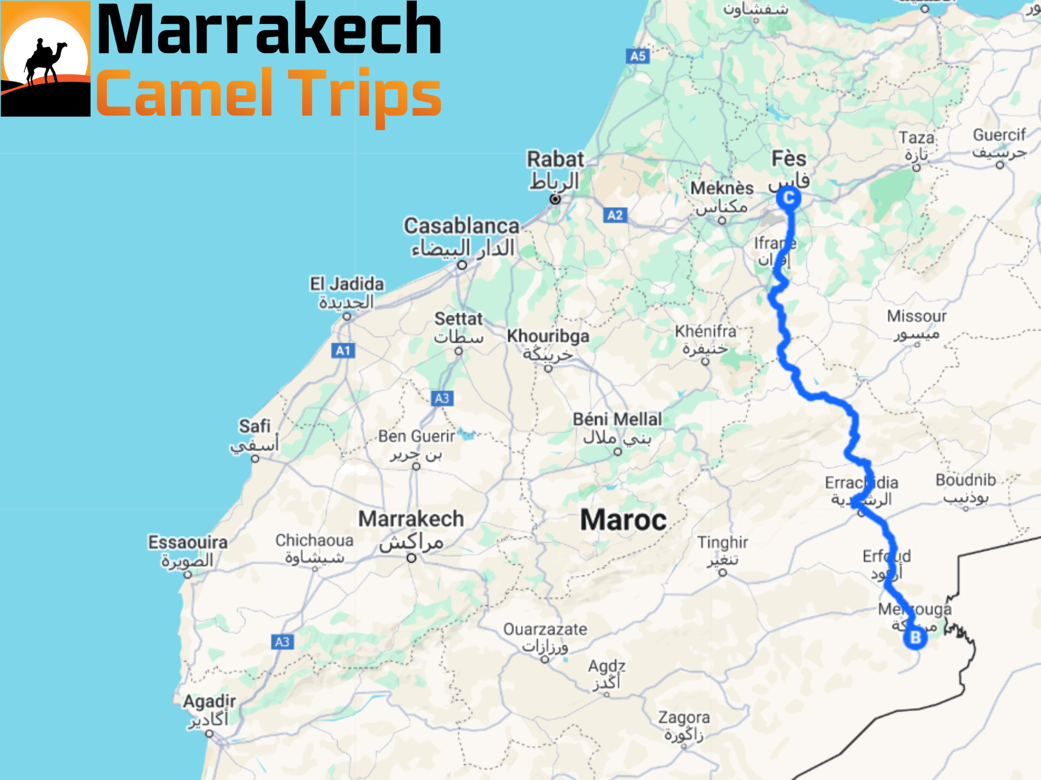 2 days tour from Fes to Merzouga