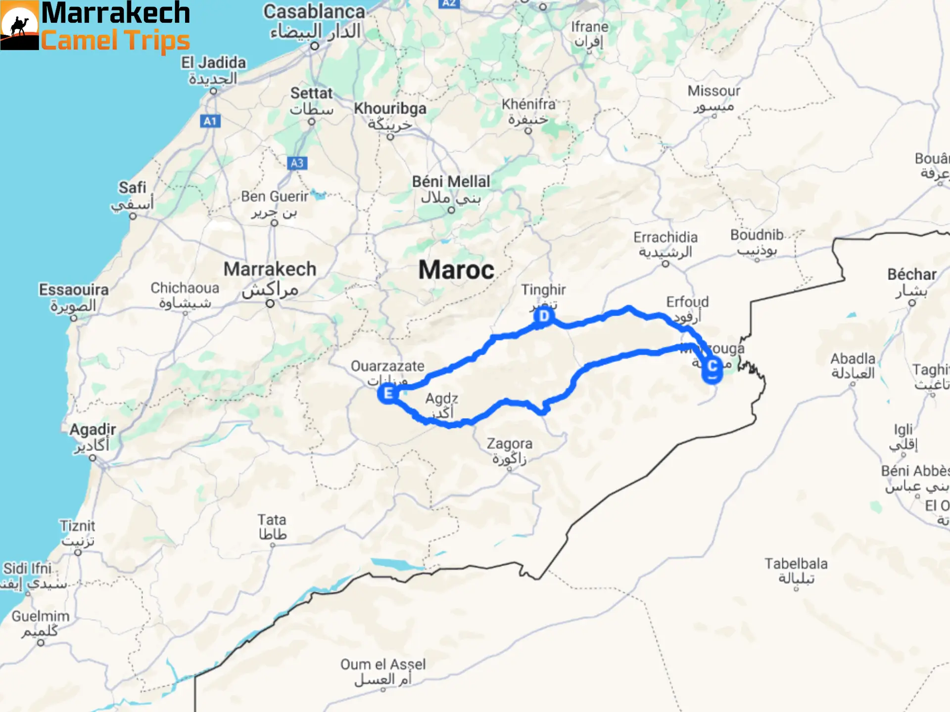 4 Days Tour From Ouarzazate To Merzouga