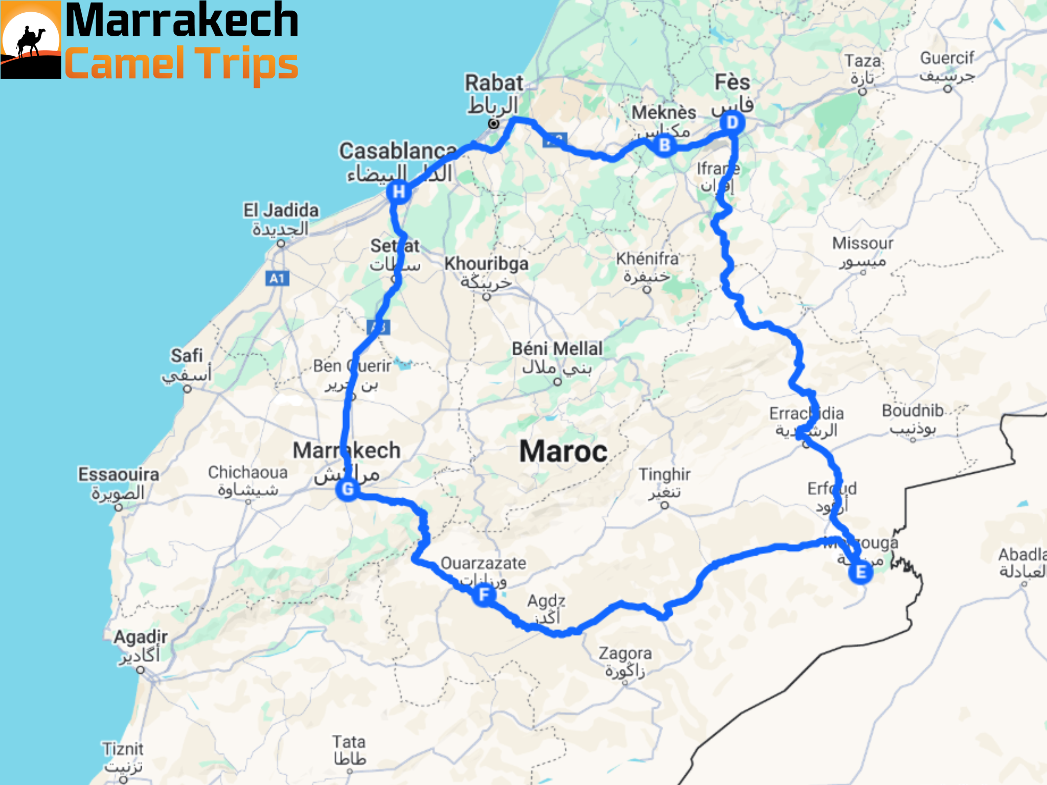 8 days tour from Casablanca Morocco