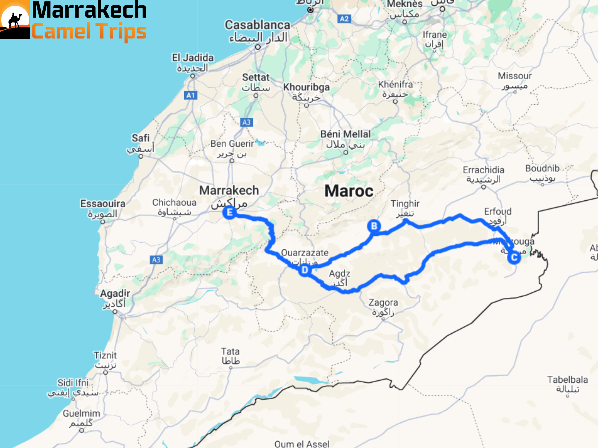 4 Days tour from Marrakech to Merzouga