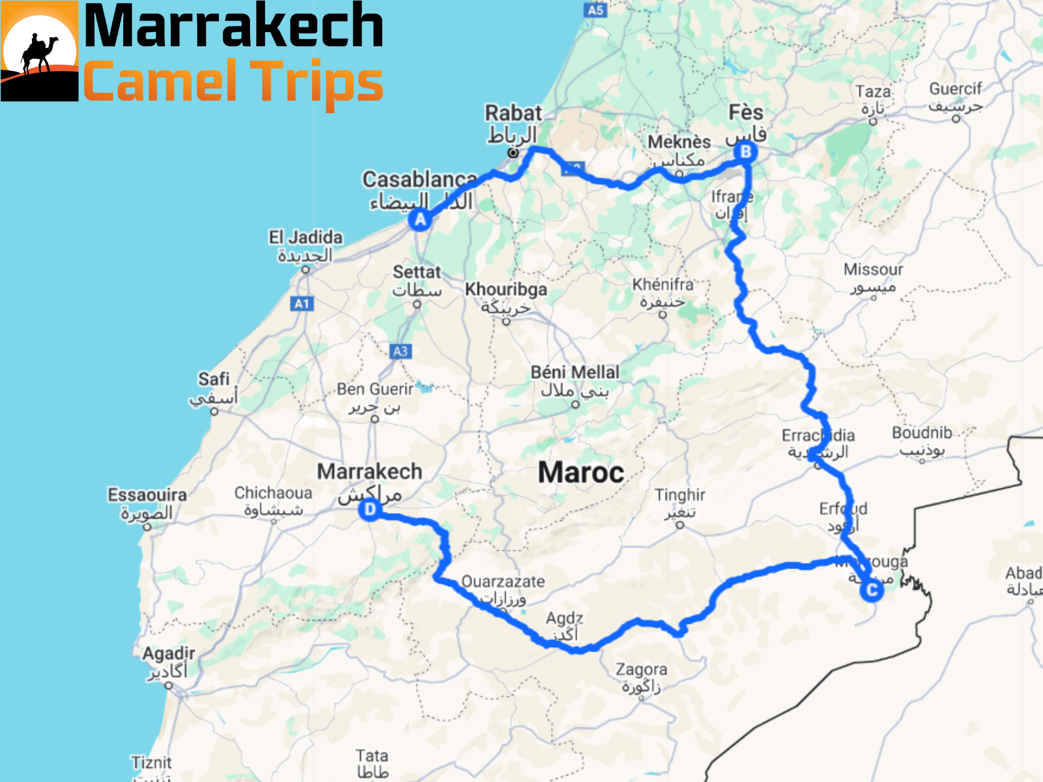 3 days tour from Casablanca to Marrakech